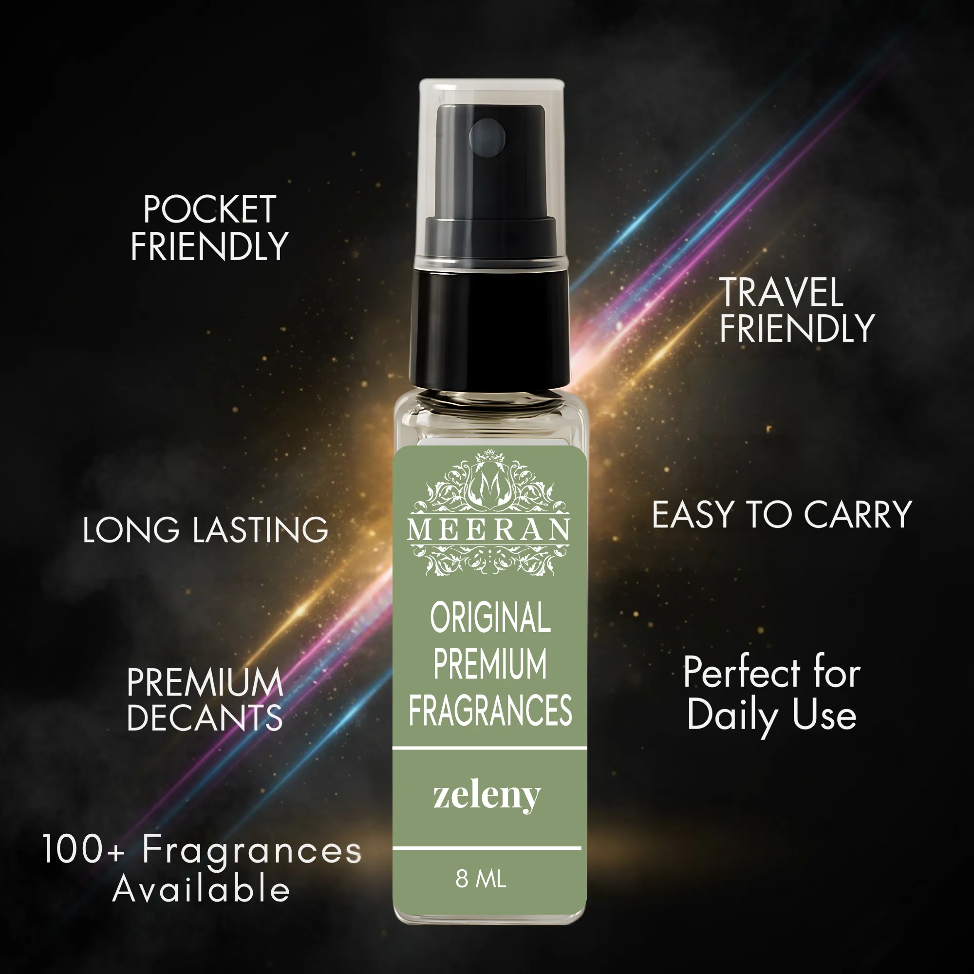  Ahmed al maghribi Zeleny Long Lasting (8ml) Unisex Eau De Parfum | Decented From Original Bottle